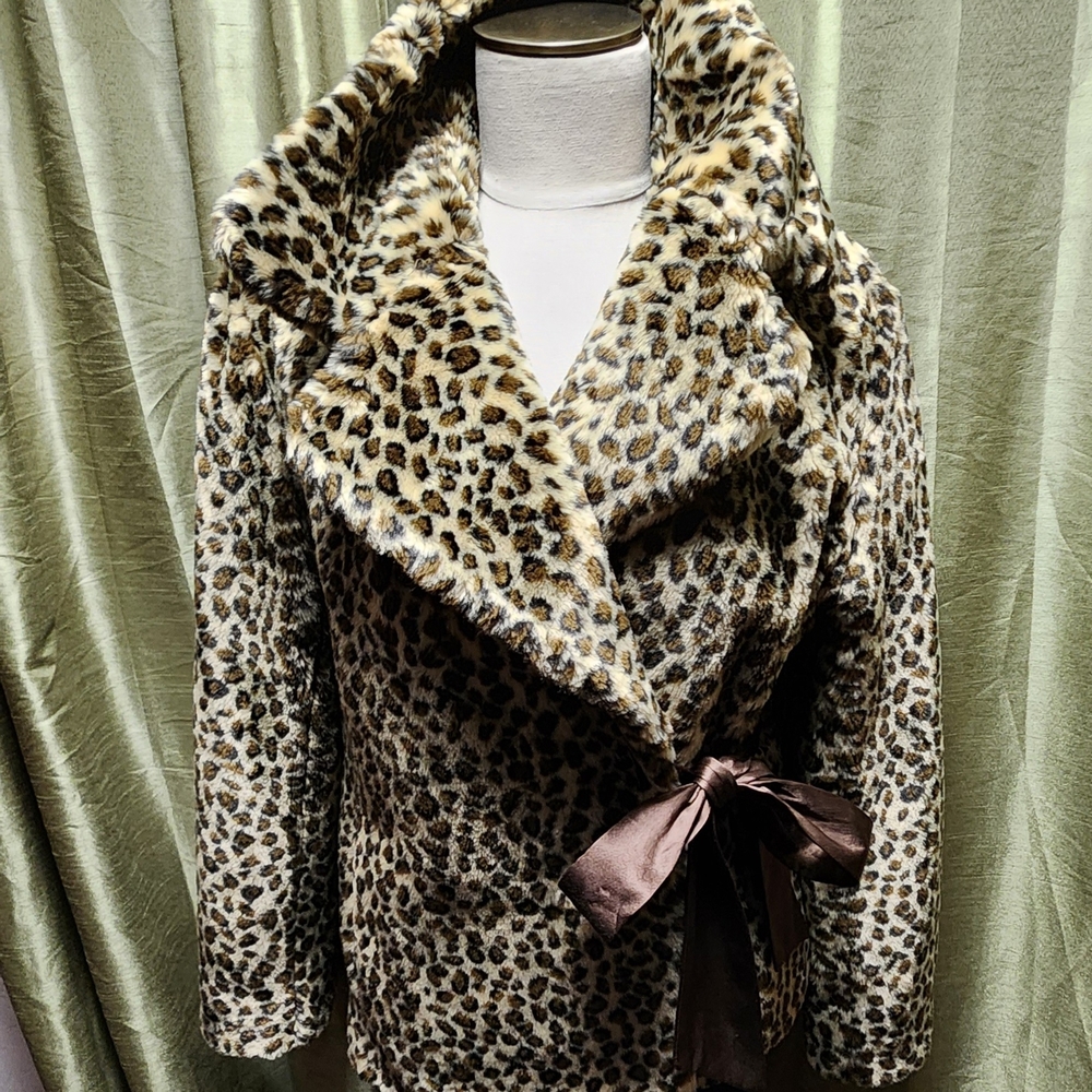 Nine West Catty Chic Faux Leopard Jacket